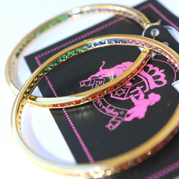 Beauty for Ashes Jewelry - 2" Gods Promise Rainbow Earrings (Gold)  - New w/Tags